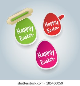 Happy Easter web stickers set