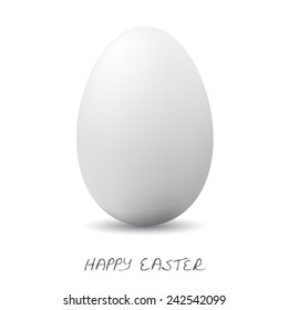 Happy Easter - White clear egg