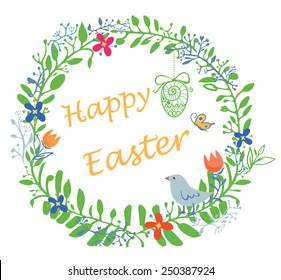Happy Easter wreath