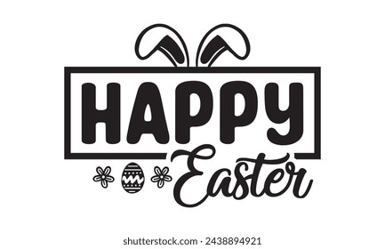 Feliz Pascua, Pascua svg, conejo, conejito, feliz día de Pascua tipografía diseño de camiseta Paquete, Pascua retro, divertido, huevo, ilustración vectorial para imprimir, vacaciones, archivos de corte Cricut, silueta, png, cara