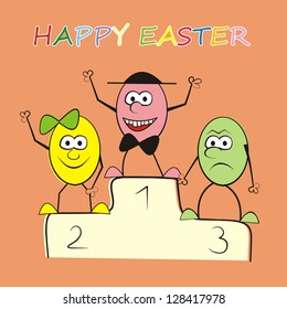 happy easter-eggs, vector icon