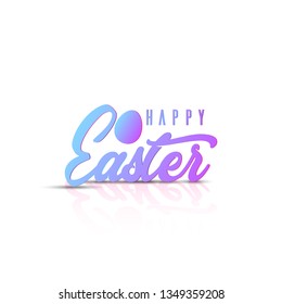 Happy Easter.Greeting card design with Funny bunny ears. Vector Eps 10.
