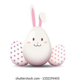 Happy easter's day greeting card