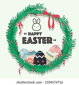 Happy easter's day greeting card.