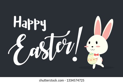 Happy easter's day greeting card.