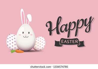 Happy easter's day greeting card