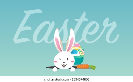 Happy easter's day greeting card.
