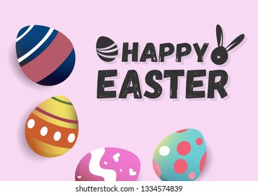 Happy easter's day greeting card