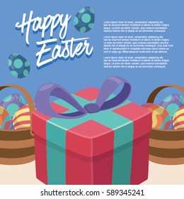 Happy Easter's Day, Vector Illustration, Rabbit, Bunny, Lunar, Flower, Celebration, Decoration, Colourful, Colorful, Cute
Background, Card, Postcard, Poster, Banner, Template, Frame, Calligraphy, Hand
