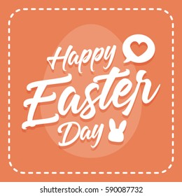 Happy Easter's Day, Vector Illustration, Rabbit, Bunny, Lunar, Flower, Celebration, Decoration, Colourful, Colorful, Cute
Background, Card, Postcard, Poster, Banner, Template, Frame, Calligraphy, Hand