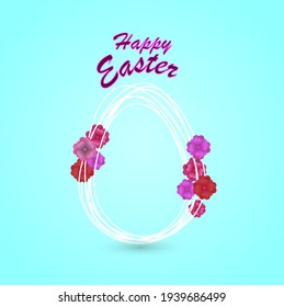 Happy Easter.Vector greeting card for Easter.