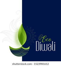 happy eco and safe diwali concept background design