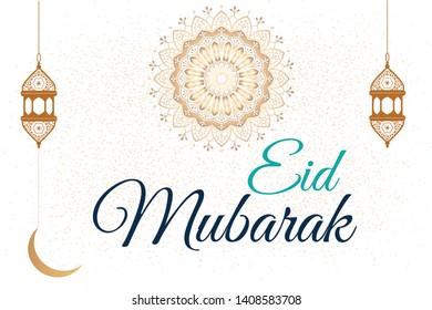 Happy Edi Mubarak Image Backgroudn With Vector Design Business Poster Presentaion