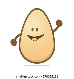 happy egg cartoon vector