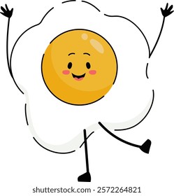 Happy Egg Character Vector Illustration