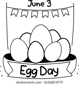 Happy egg day june 3rd celebration eggs nest bunting