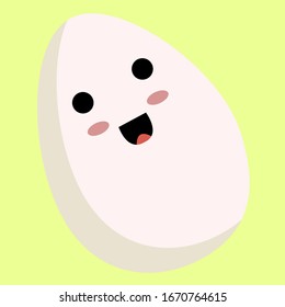 Happy egg, illustration, vector on white background.