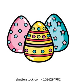 happy eggs easter decoration to holiday celebration