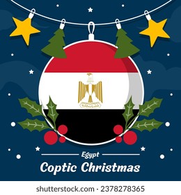 
Feliz Egipto Copto, ilustración de fondo vectorial. Vector eps 10