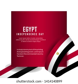 Happy Egypt Independence Day Celebration Poster Vector Template Design Illustration