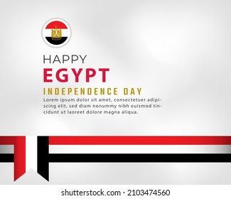 Happy Egypt Independence Day July 23th Celebration Vector Design Illustration. Template for Poster, Banner, Advertising, Greeting Card or Print Design Element
