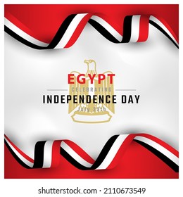 Happy Egypt Independence Day July 23th Celebration Vector Design Illustration. Template for Poster, Banner, Advertising, Greeting Card or Print Design Element