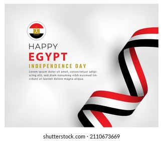 Happy Egypt Independence Day July 23th Celebration Vector Design Illustration. Template for Poster, Banner, Advertising, Greeting Card or Print Design Element