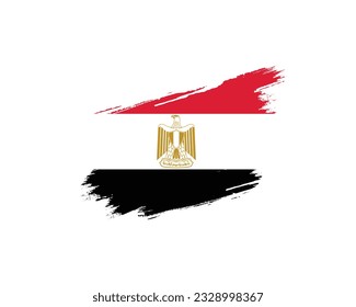 Happy Egypt Revolution day, Egypt Revolution day, Egypt, Flag of Egypt, Brush Flag, 23rd July, 23 July, National Day, Revolution Day, Typographic Design, Wallpaper, Vector, Concept, White Background