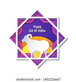 Happy Eid Adha Muslim Holiday Vector Illustration