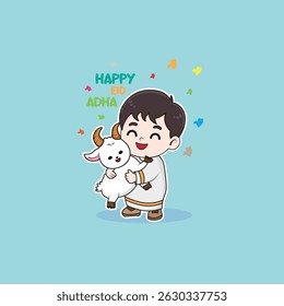 Happy Eid Al Adha Background Illustration.