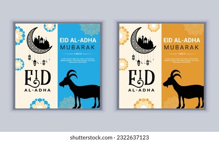 Happy Eid al adha design vector template