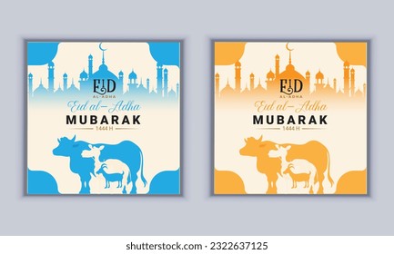 Plantilla de vector de diseño de Happy Eid al adha