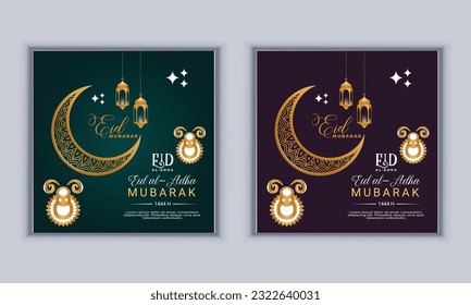 Happy eid al adha  design vector template