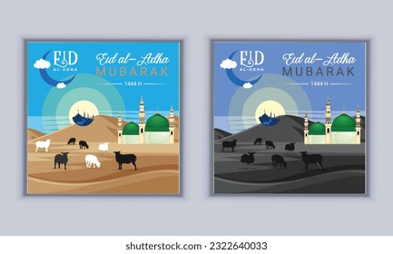 Happy eid al adha  design vector template