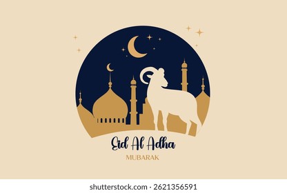 Happy eid al adha the Feast of Sacrifice muslim celebration day
