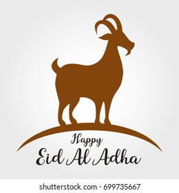 Happy Eid Al Adha Goat illustration vector