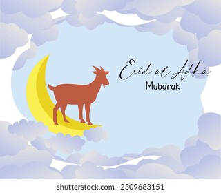 Grußkarte von eid al adha mit Leerraum