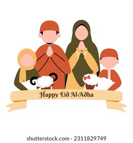 Happy eid al adha greeting card.
