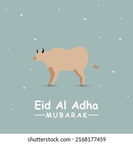 happy eid al Adha illustration with cows