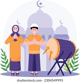 Happy Eid Al Adha Illustration