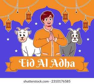 Happy Eid Al Adha illustration