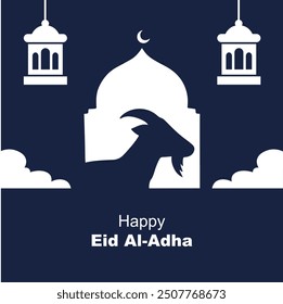 Happy Eid Al Adha Illustration Vector