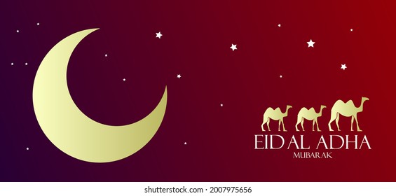 happy eid al adha is mean muslim event template background with pop art style