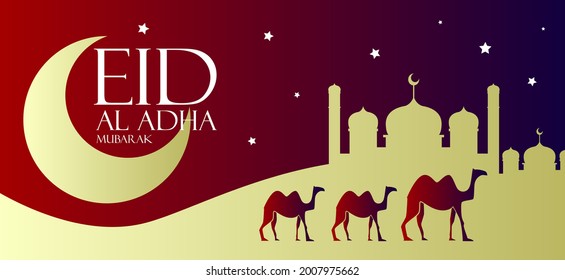 Happy eid al adha ist ein gemeiner muslimischer Hintergrund mit Pop-Art-Stil