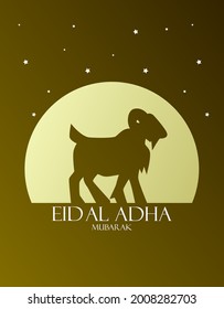 happy eid al adha is mean muslim event template background with pop art style