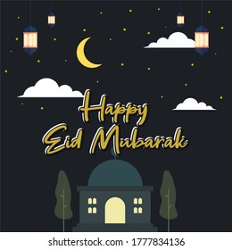 happy eid al adha mubarak vector design