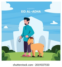 Happy Eid Al Adha Mubarak Illustration