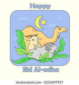 Happy Eid Al Adha Mubarak vector