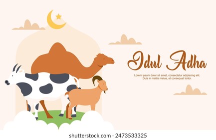 Feliz eid al adha mubarak lindo fondo