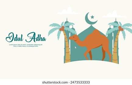 Happy eid al adha mubarak niedlichen Hintergrund